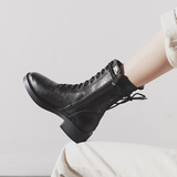 Martens, модные универсальные дышащие тонкие короткие сапоги в английском стиле на платформе, сезон 2021, в британском стиле
