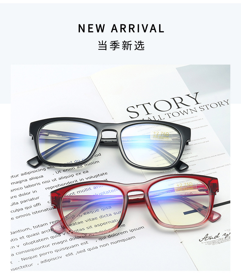 New Fashion Twocolor Splicing Frame Glasses Acid Unisex AntiBluray Glasses wholesalepicture1