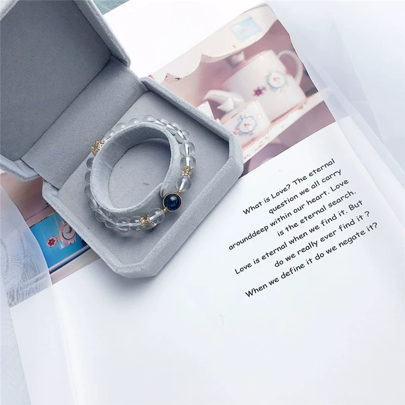 Protective amulet, white brand white crystal, bracelet