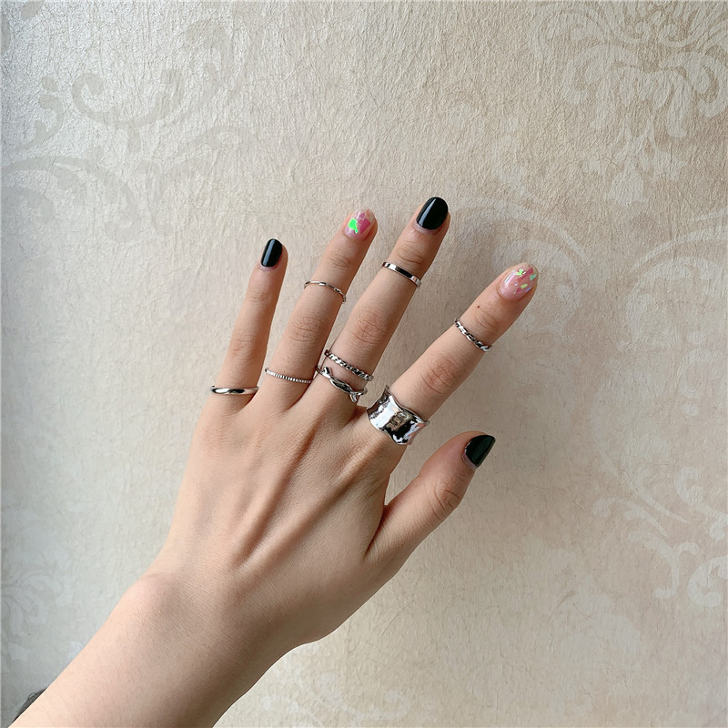 Twisted Ring Set Sense Finger Ring Plain Ring Wholesale Nihaojewelry display picture 5