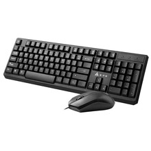 金河田KM036台式笔记电脑有线键盘鼠标 USB滑鼠商务办公键鼠套装