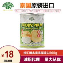 泰國進口水果罐頭565g易拉環罐裝甜品原料椰果榕匯海底椰海底椰