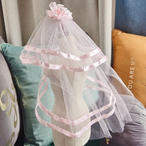 White pink Wedding Dress veil for dog cat tutu skirt evening birthday party dresses for pet dog supplies accessories pet bridal cosplay headdress for dog