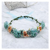Fashionable headband for bride, hair accessory suitable for photo sessions, cloth, European style, boho style, flowered, wholesale