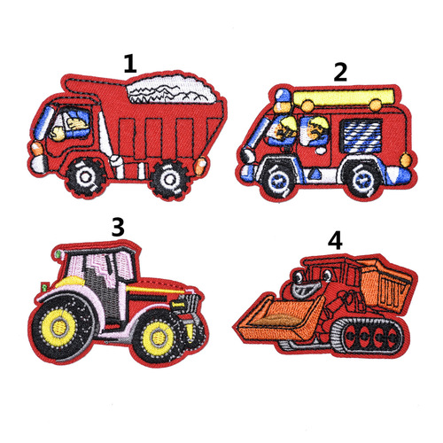 Car Truck Embroidered Fabric Labels Clothing Bags Phone Cases Self-adhesive Patch Stickers Universal Cute Small Embroidered Tags