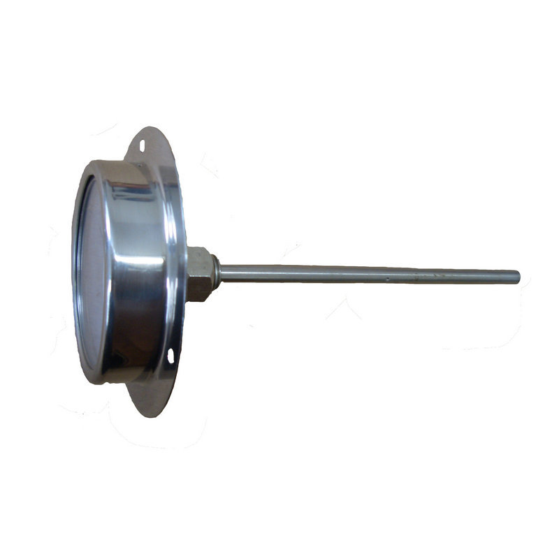 T221F高品质双金属温度计  轴向带不锈钢法兰