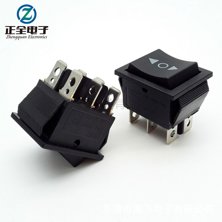 船型开关三档六脚儿童玩具开关KCD4尺寸31X25mm复位开关翘板开关