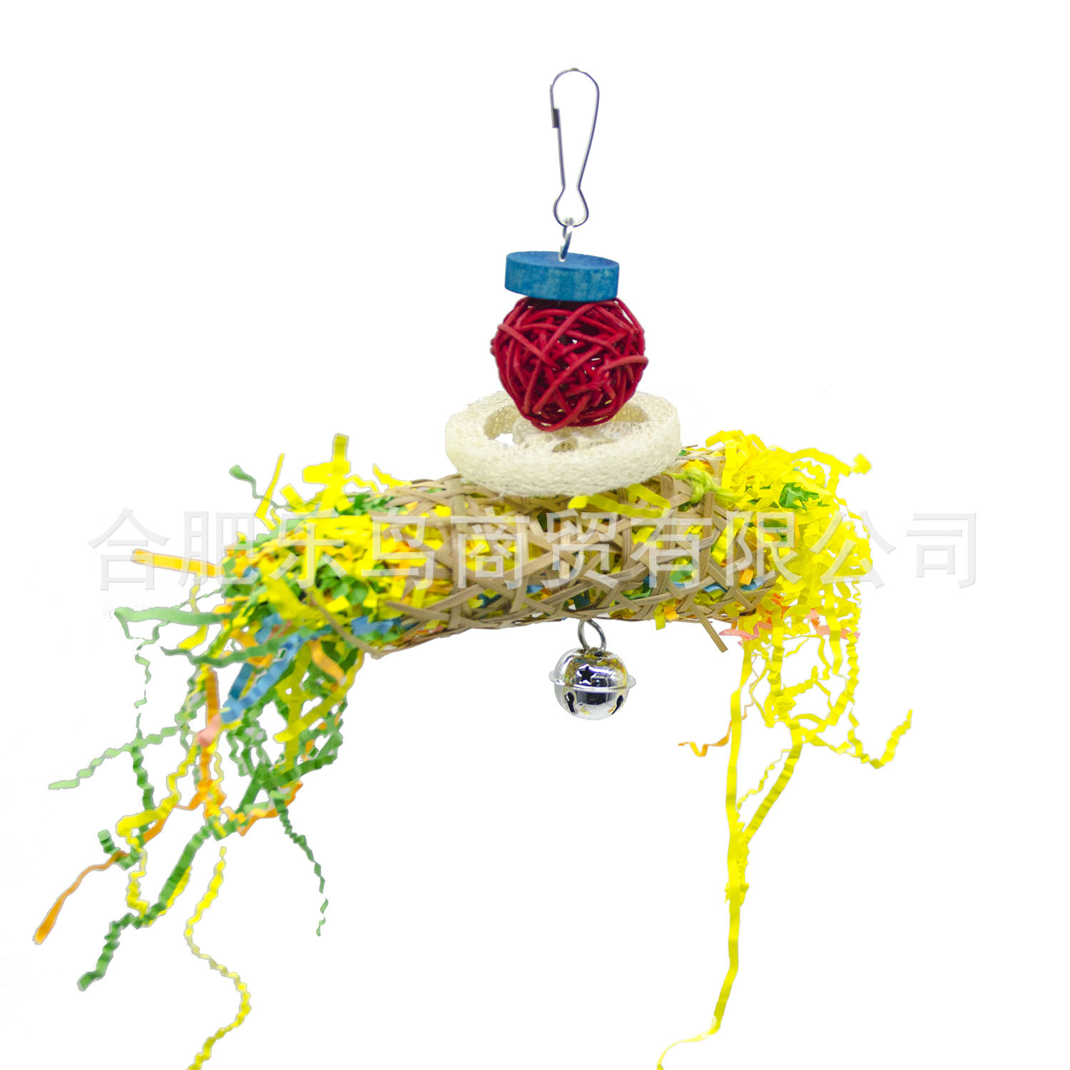 Loro suministros juguete pájaro juguete papel de seda juguete traje cepillado hierba juguete 5 piezas Set 115g