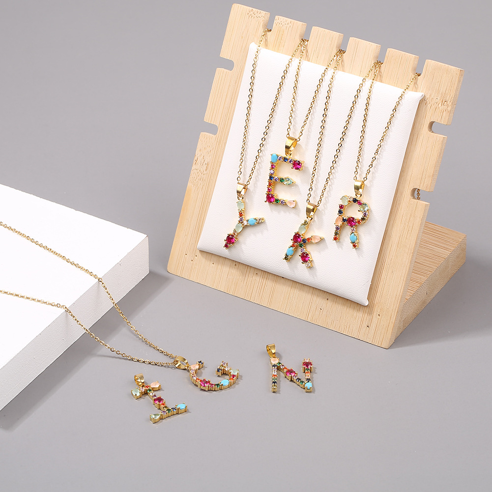 new fashion color zircon necklace