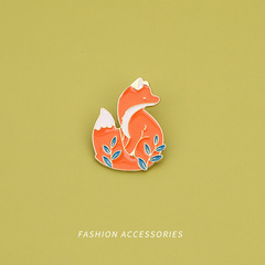 小狐狸胸針男女可愛日系徽章卡通別針扣針裝飾ins潮個性包包配飾