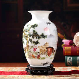 景德镇陶瓷小花瓶仿古青花瓷梅瓶 家居博古架装饰品陶瓷花器摆件