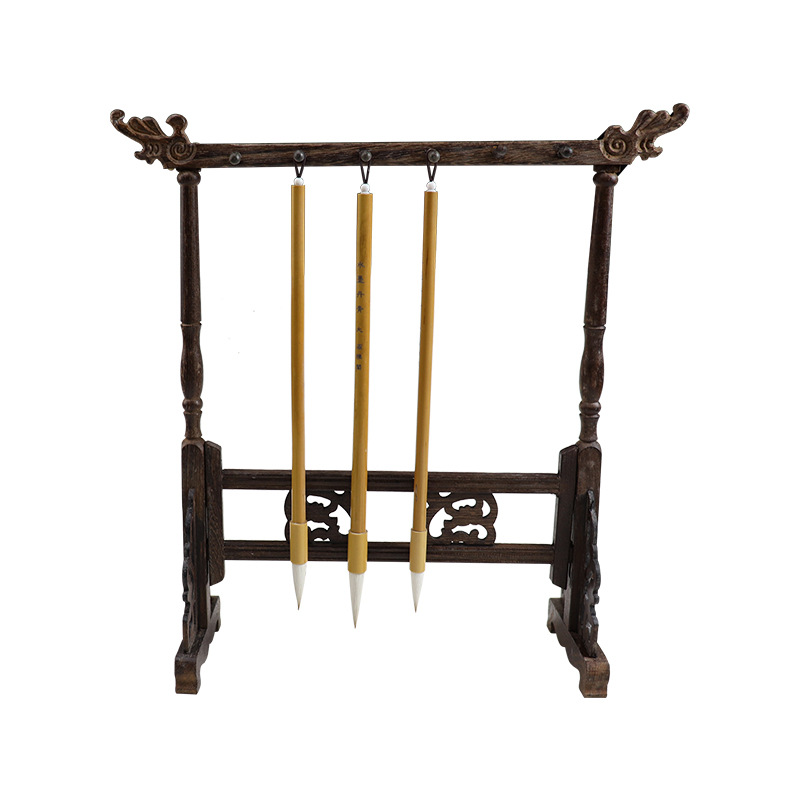 Ventas de fábrica Lobo y Ovejas cepillo de escritura de bambú titular de la pluma grande, mediano y pequeño cuerpo regular pluma cuatro tesoros pintura caligrafía pluma