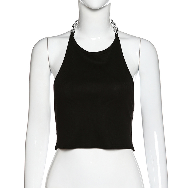 Title 2, Canotta da donna con collo appeso sul retro, ve...