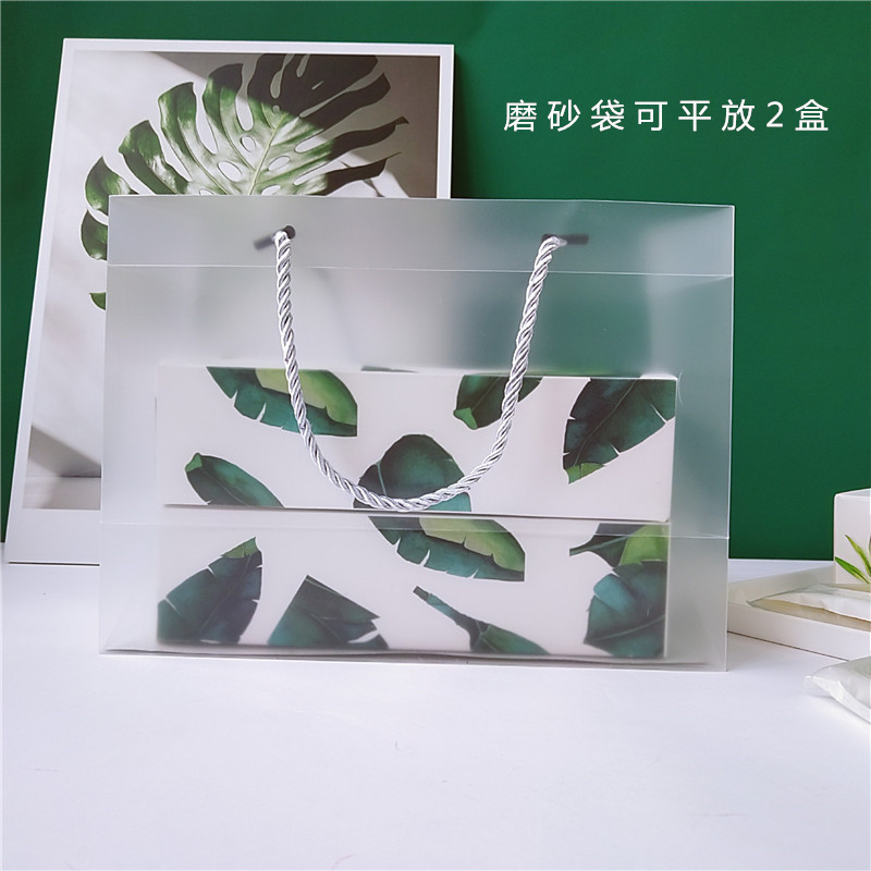 横版PVC半透明手提袋 雪花酥蛋黄酥雪媚娘礼品袋高档 现货