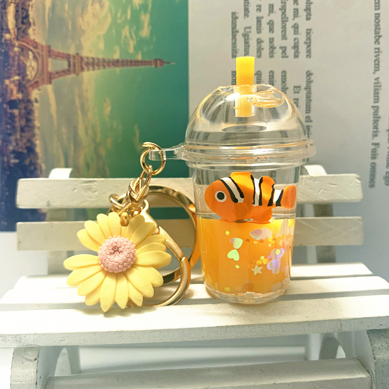 Cute Style Cute Milky Tea Cup Arylic Women's Keychain