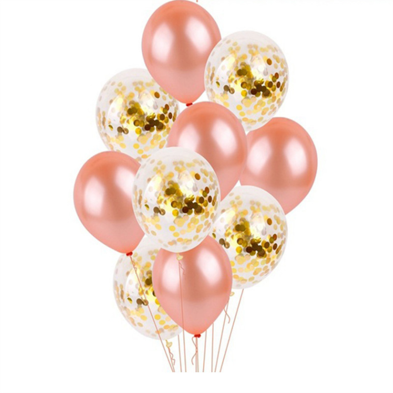 Amazon Hot Sale Rose Gold Gold Happy Birthday Letter Balloon Party Decorative Sequin Balloon Set
