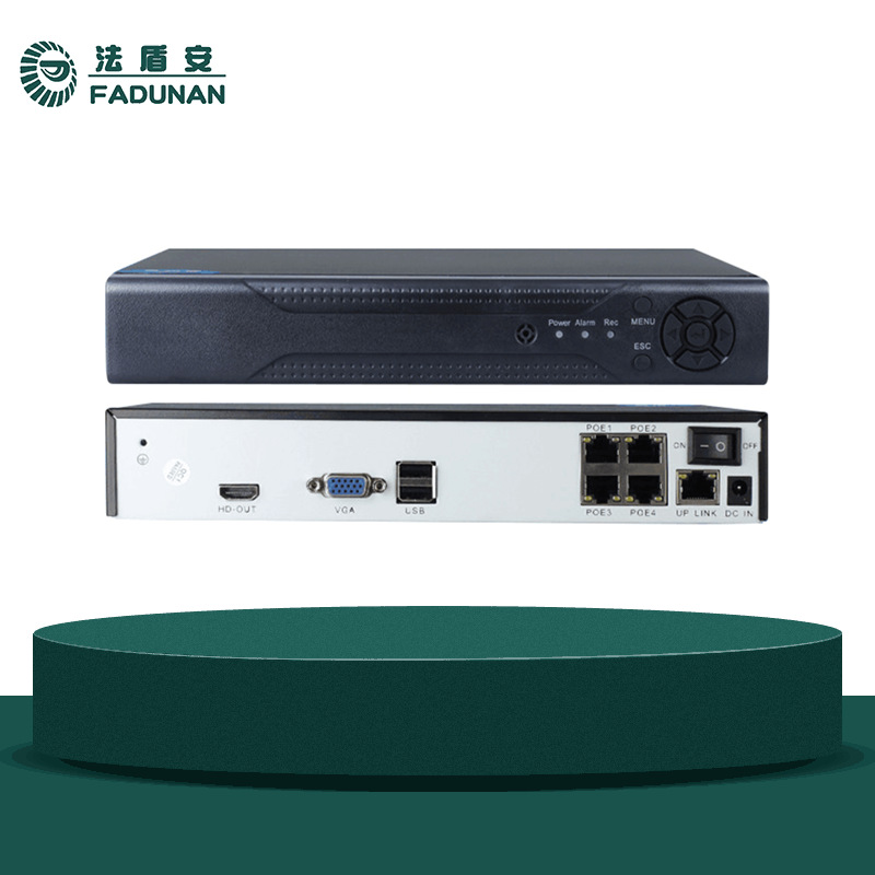家用4路摄像机高清数字存储器 NVR监控器主机 网络POE硬盘录像机