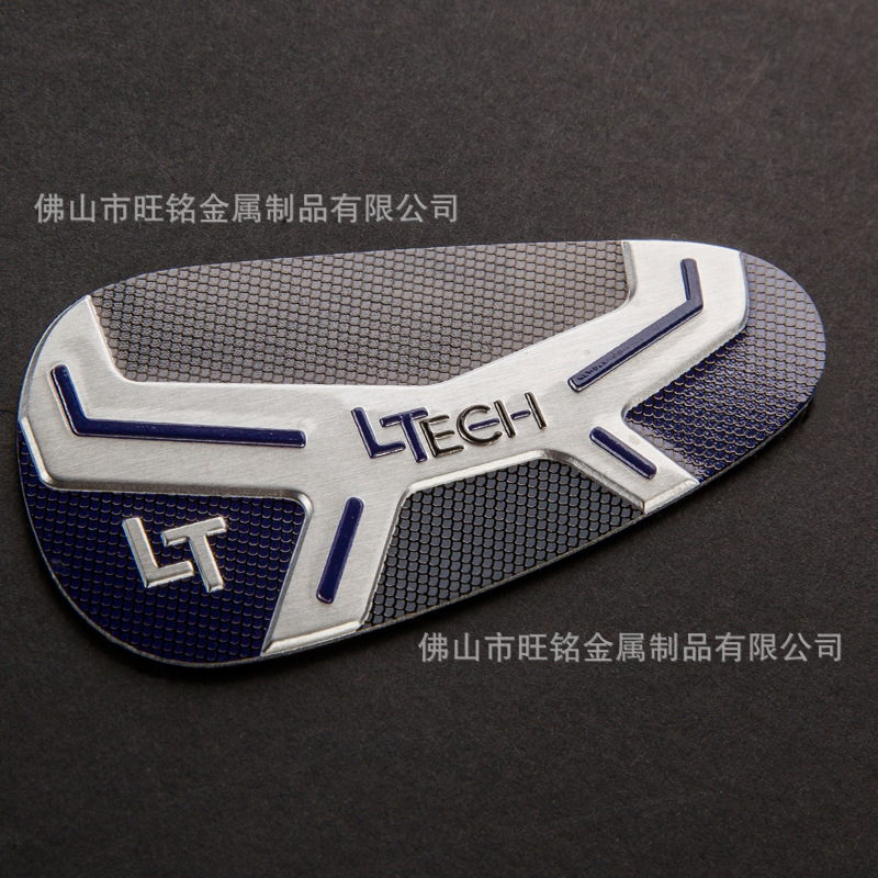 厂家供应 印刷冲凹凸高尔夫球头铭板、铭牌支持加工定制