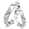 Accessory, zirconium for beloved, fashionable wedding ring, European style, Korean style