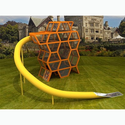 户外不锈钢组合滑梯定制公园景区大型非标儿童游乐设施设备厂家|ru