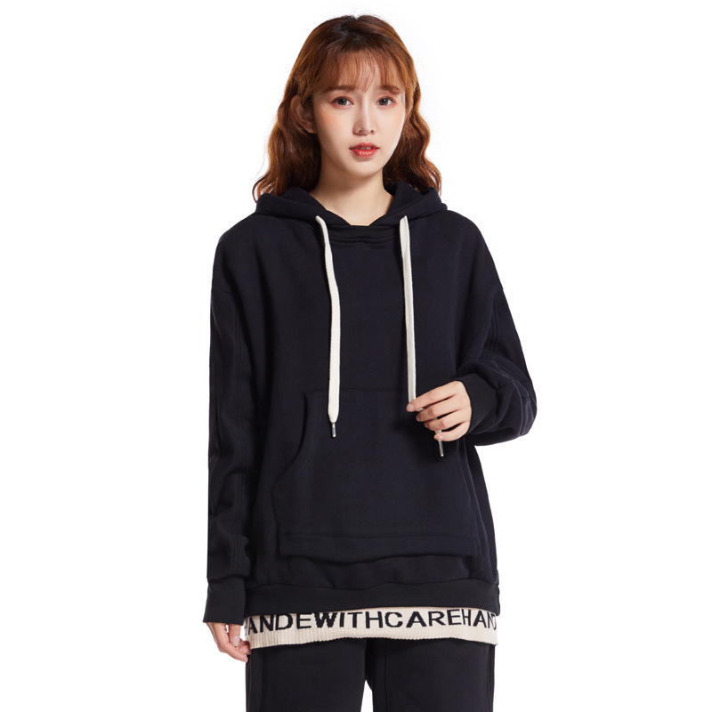 Star Same item Spring main downstream platform Europe and America Sweatshirt Women's wear Hooded Loose type Large Sweater