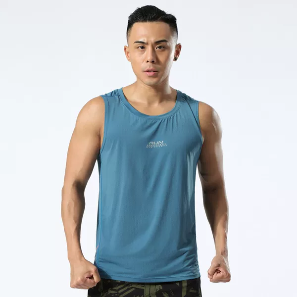 Hunting star Breathable High elastic Ice Silk quick-drying vest Sports Leisure running fitness outdoor sleeveless men's vest 8026