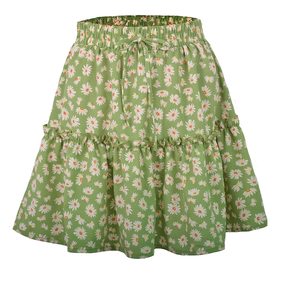 Floral Short Daisy Print Wrinkle Skirt NSLDY60024