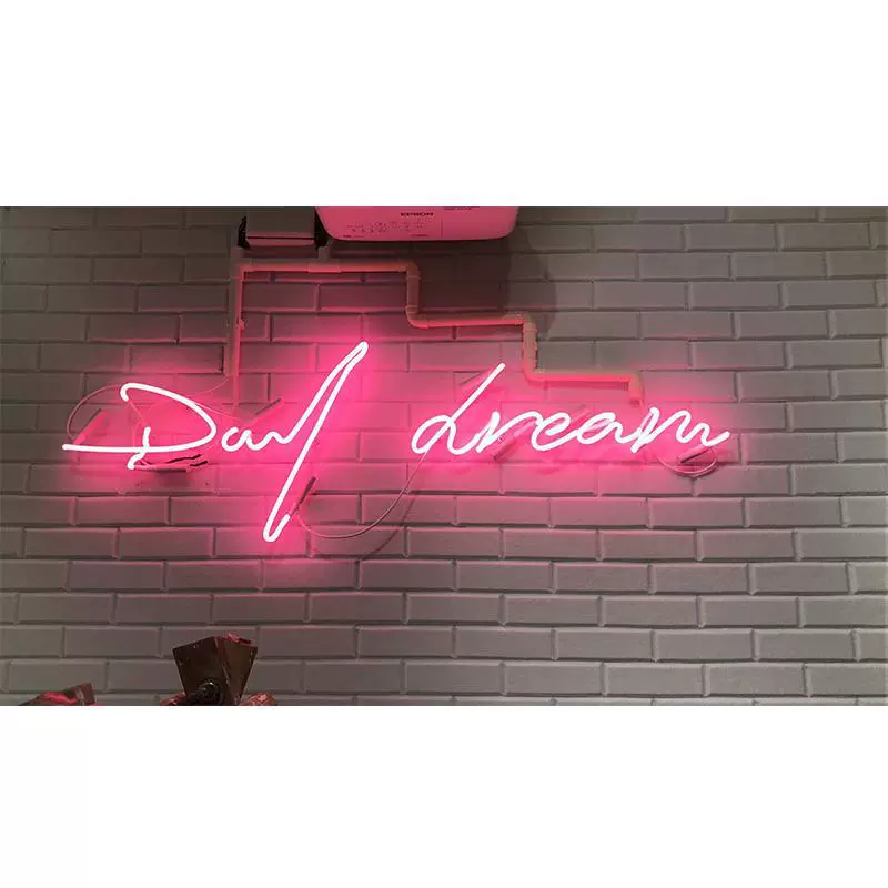 户外装饰logo玻璃霓虹灯标识标牌发光字母造型led灯带电源