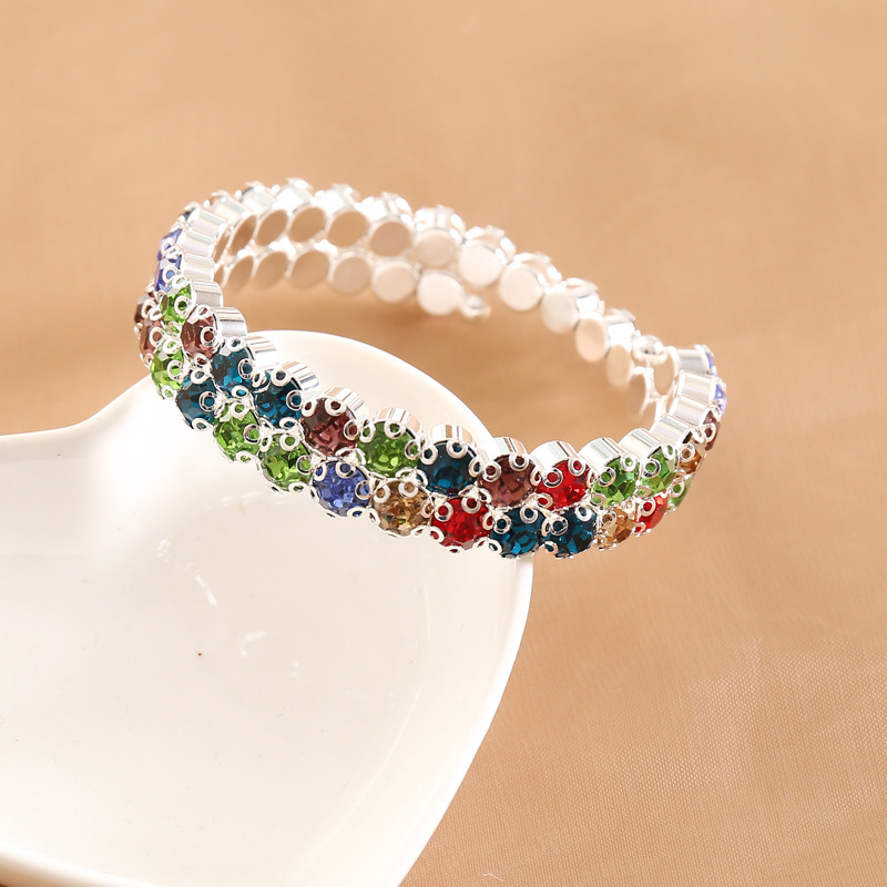 fashion full diamond multicolor bracelet