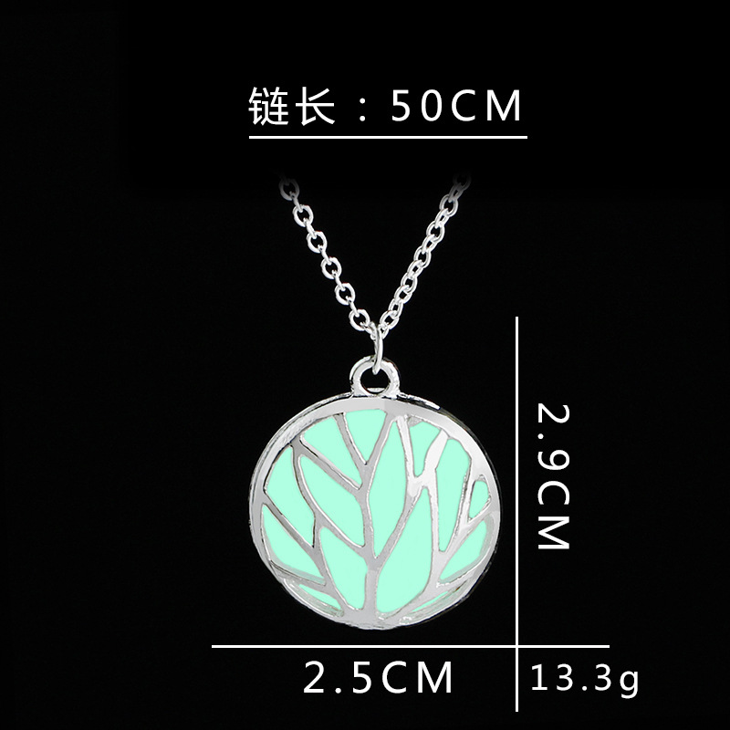 Creux Arbre Lumineux Motif Pendentif Collier Bracelet Brillant Rouge Foncé Bijoux En Gros Nihaojewelry display picture 1