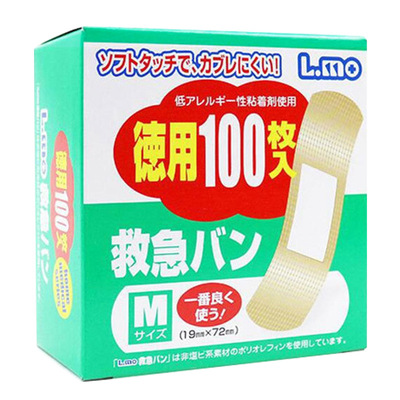 LMO Band-Aid Japan Bandage household Dressing ventilation Hemostasis wholesale OK Big trumpet 100 Piece boxed