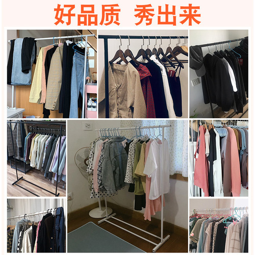 Single pole clothes drying rack floor-standing household clothes drying rod indoor clothes drying rack floor bedroom balcony mobile clothes hanging rack