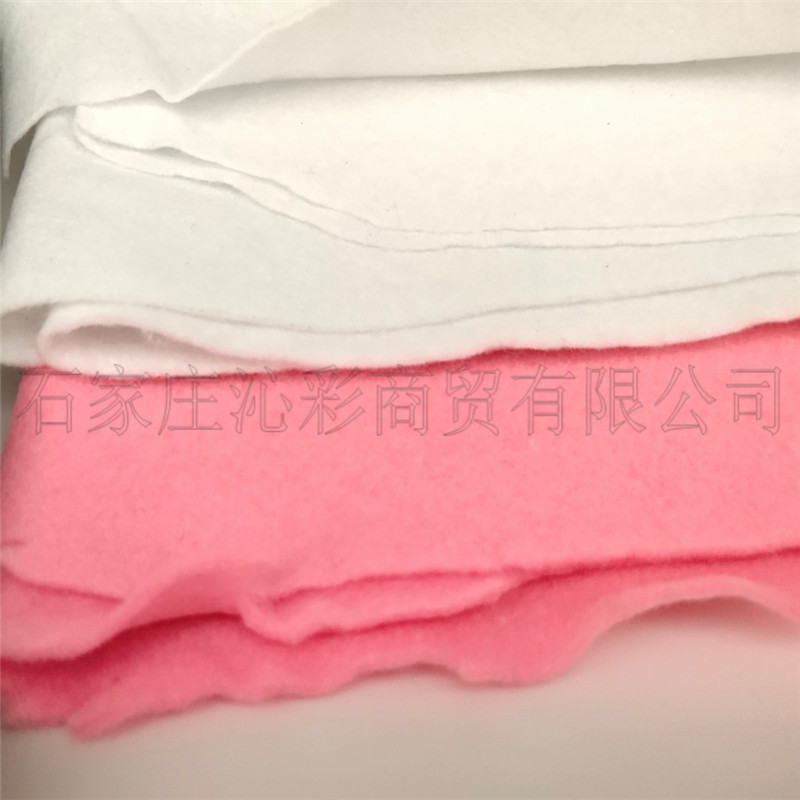 白色毛毡 2毫米软white pink soft synthetic felt针刺无纺不织布