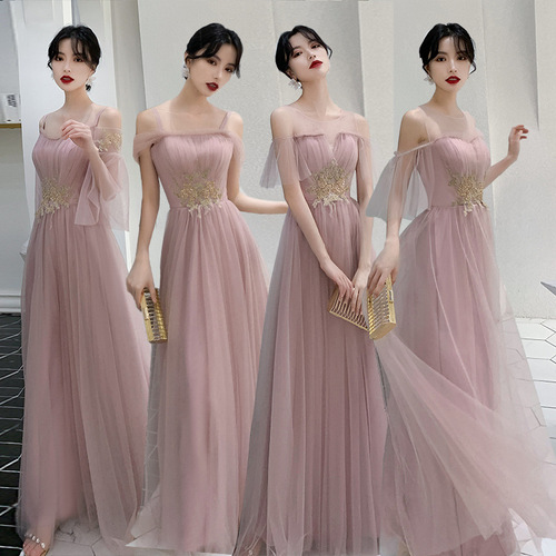 Evening dresses prom dress Vestiti da sera evening gowns Bridesmaid Dress Xianji bridesmaid dress pink dress long party dress