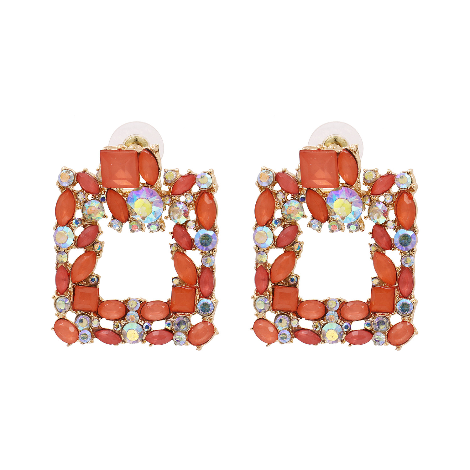 Fashion Geometric Diamond Alloy Earrings Ear Studs display picture 20