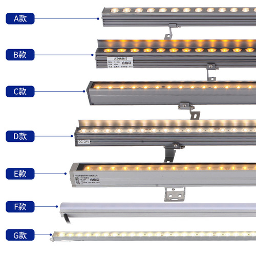 LED linear light outdoor hotel building facade lighting project wall washing light waterproof DMX512 remote control 12W