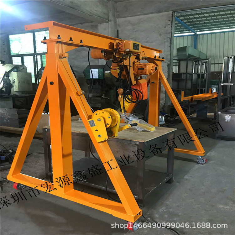 宏源鑫盛移动龙门架 升降式移动龙门架高度可调节手摇升降式定做