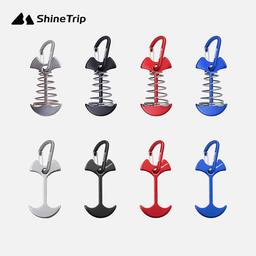 Yanqu Outdoor Tent Sky Canopy Accessories Spring Fishbone Stacking Board Nail Aluminum Wind Rope Anti-fall Anti-slip Buckle Manufacturer 