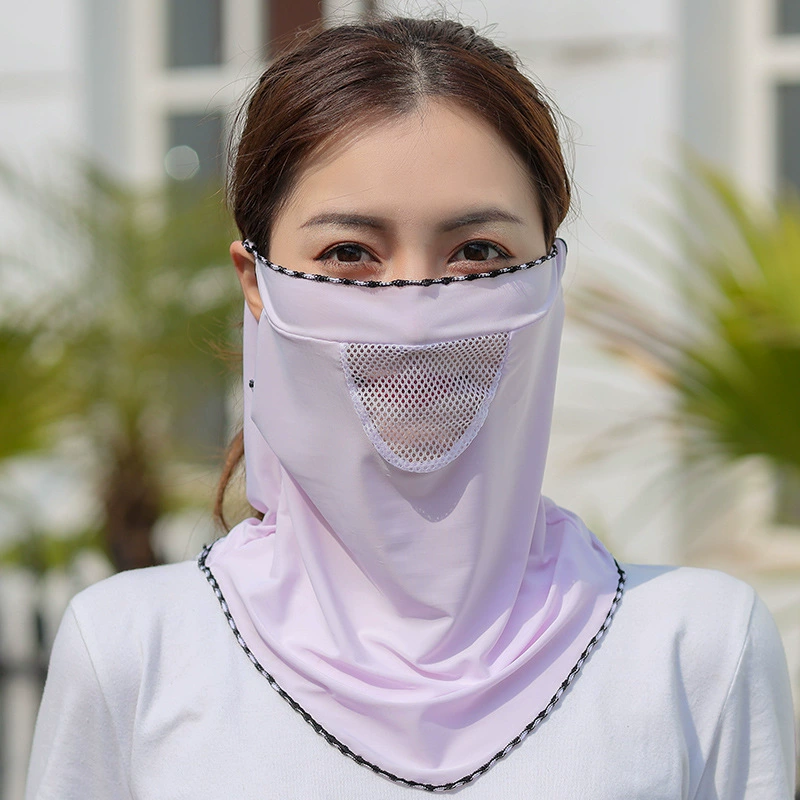 Triangular summer medical mask, thin scarf, veil, sun protection, with neck protection