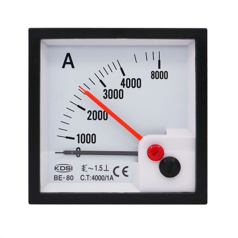 KDSI双指针式电流表BE-80 AC4000/1A方形交流电流表