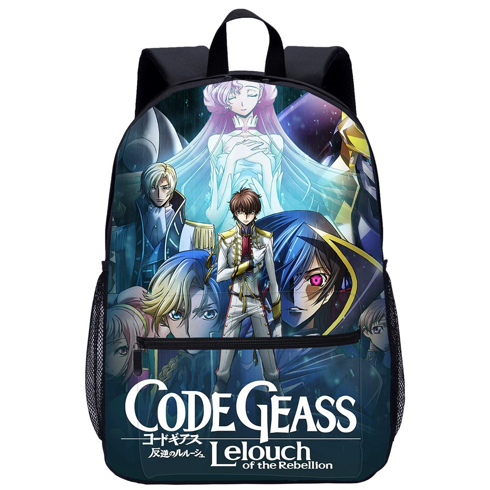 Рюкзак большого объема Rebellious Lulu Xiu Code Geass мультфильм аниме принт 17-дюймов школьный рюкзак
