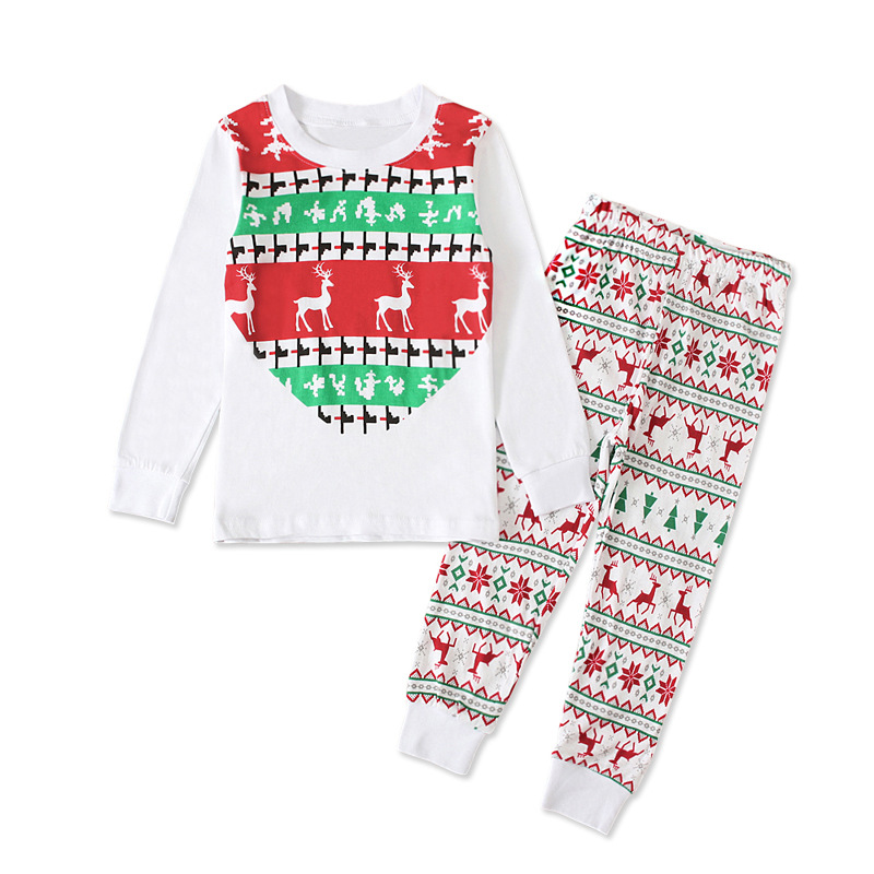 Weihnachten Kinder und mädchen Weihnachten Elch Langarm T-shirt + Hose 2 stück homewear kinder set_voghion.com