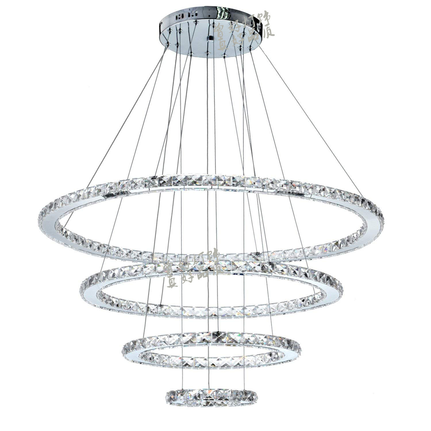 Cross border LED crystal Annulus a chandelier Modern minimalist Restaurant a chandelier originality Living room lights bedroom Lighting fixtures
