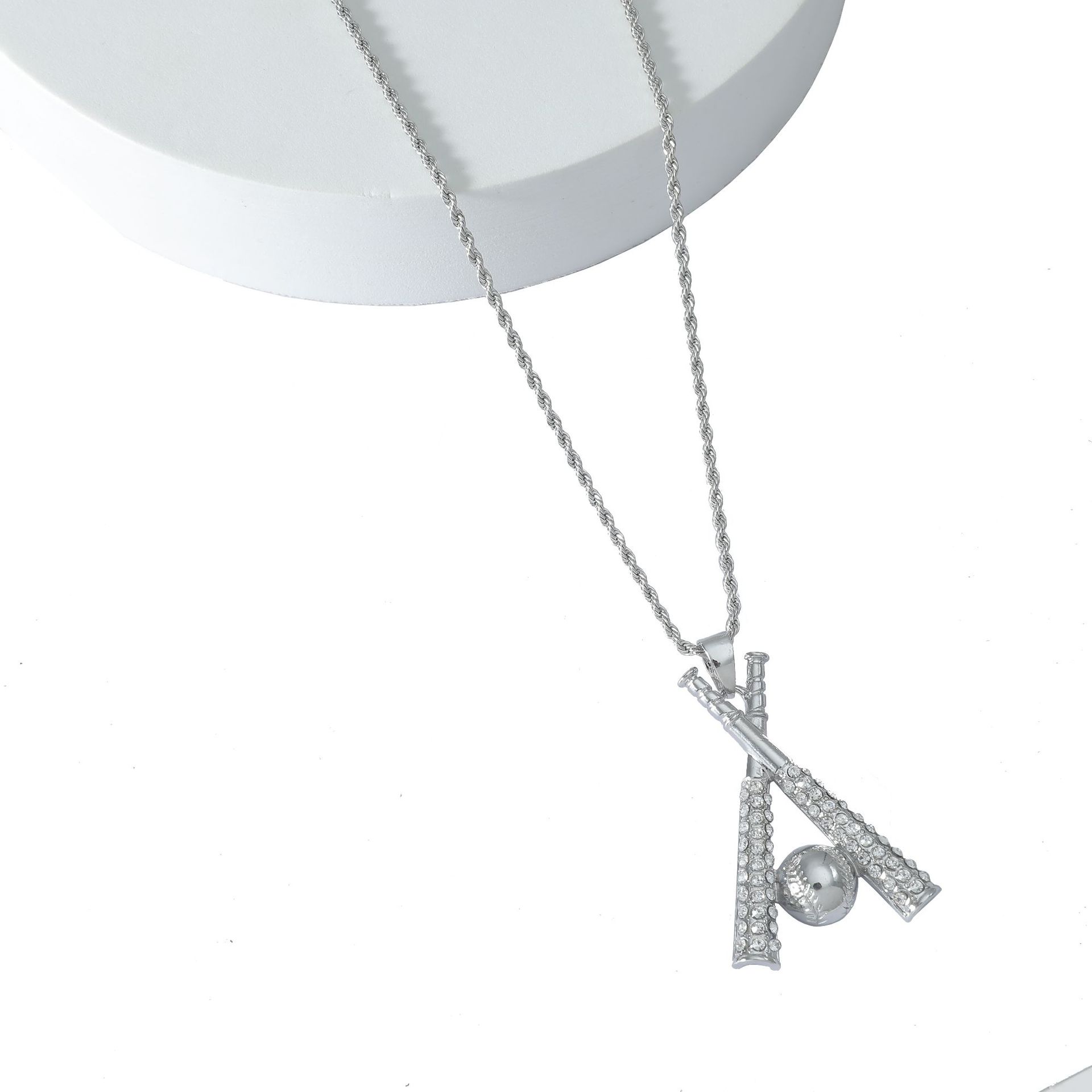 Hip Hop Baseball Bat Necklace display picture 15