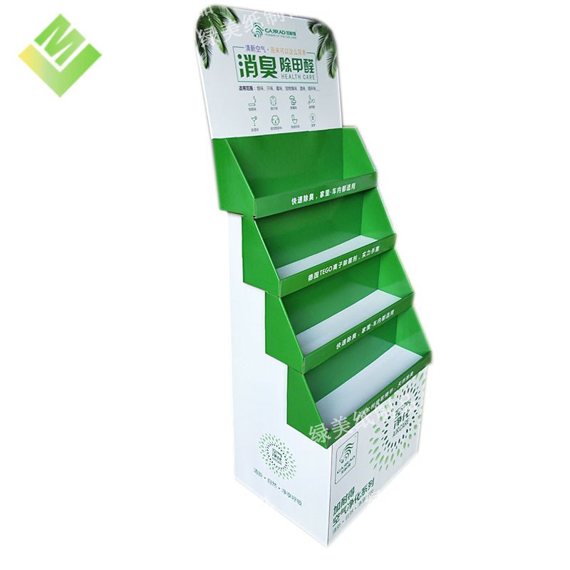 纸展示架纸质纸展示架超市纸陈列架瓦楞纸落地式展示货架