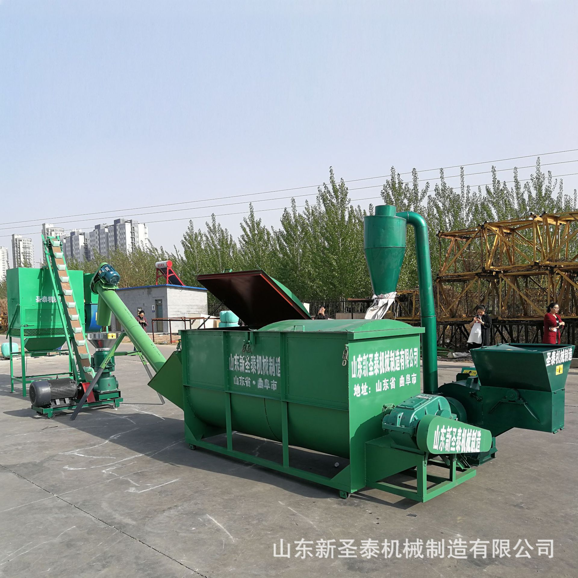 成套饲料机组工作视频 羊饲料颗粒加工机组 连续式出料颗粒生产线