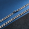 Chain stainless steel, fashionable necklace suitable for men and women, accessory hip-hop style, European style, wholesale