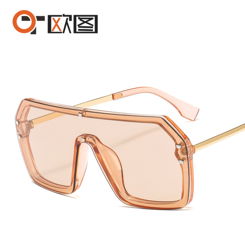 New Trend F-Letter Sunglasses with Integrated Lenses, Unisex Fashion Personalized Aviator Sunglasses, Factory Wholesale Price $6998
