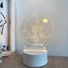 Creative acrylic night light, touch switch key, LED table lamp for bed, 3D, Birthday gift