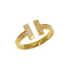 Tide, fashionable adjustable ring with letters, on index finger, simple and elegant design, internet celebrity